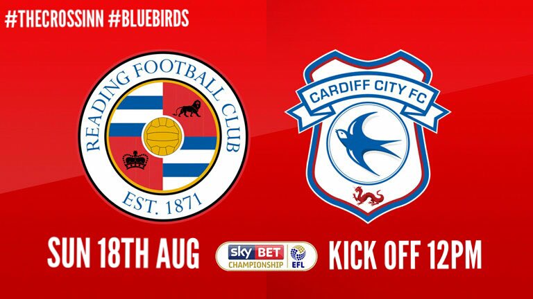 Come and join us at THE CROSS INN for LIVE football all afternoon.
Starting with CARDIFF CITY v reading
