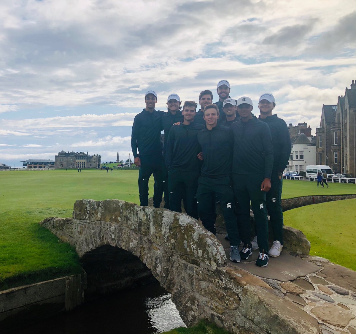 MSU_MGolf's tweet photo. 2019-2020 Spartan Golf season has started ⁦@TheHomeofGolf⁩. #Scotland #ForeignTour https://t.co/m6wFAGYp5N