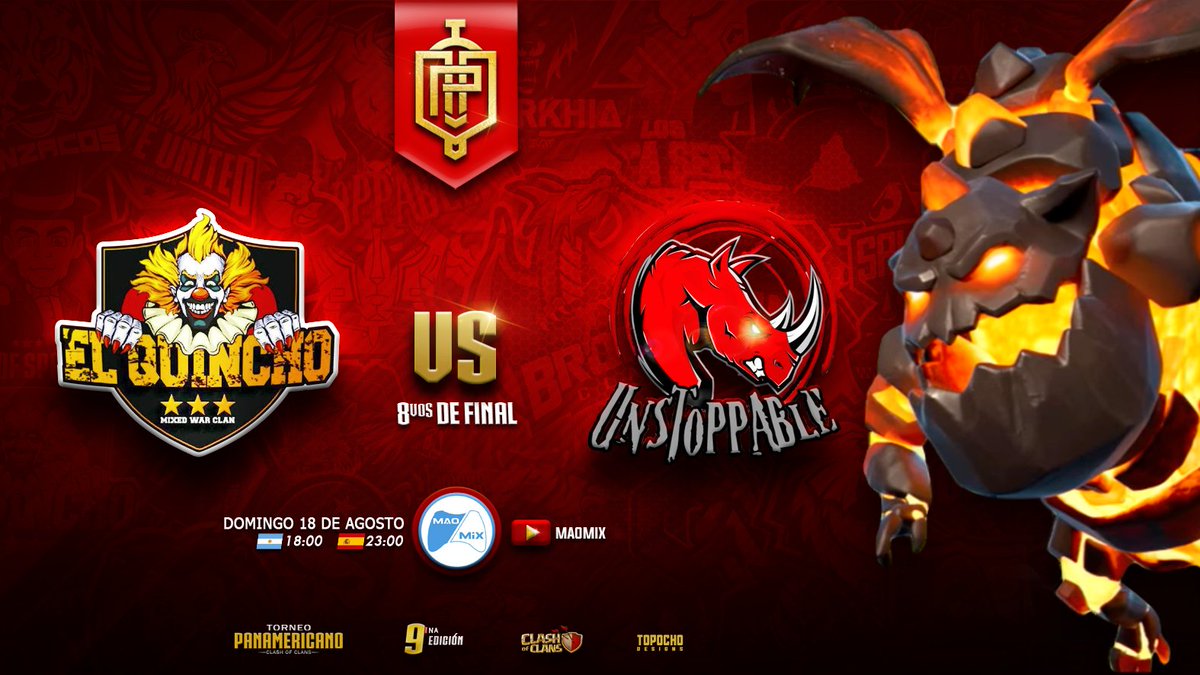 SIGUEN LAS BATALLAS LLENAS DE ADRENALINA Y EMOCIONES PARA HOY DOMINGO ENTRE 2 CLANES ARGENTINOS 🇦🇷🇦🇷🇦🇷

<a href="/ElQuinchoCoc/">El Quincho Coc</a> vs <a href="/Unstoppable_CoC/">Unstoppable Family</a>

EN VIVO Y DIRECTO POR EL CANAL DE CRACK  <a href="/MaomixGames/">Código Maomix</a> 

UNA GUERRAZA NO APTA PARA CARDÍACOS ✅✅✅