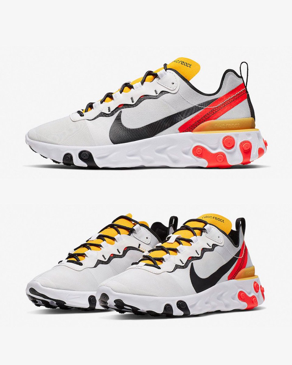nike react element 55 white junior