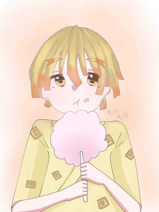 おはなばたけさんがTwitterに投稿した我妻善逸(鬼滅の刃)のイラスト。