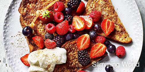 SlimmingWorld's tweet photo. Kick off your week with a beautiful breakfast, like this delicious cinnamon French toast 🍓. For the recipe and a flavour of #FoodOptimising, sign up to receive our free 7-day menu. 💕 https://t.co/CMNDHrGnFk https://t.co/3npyAaq9tm