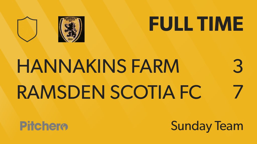 RamsdenSunday's tweet photo. FULL TIME: Hannakins Farm 3 - 7 Ramsden Scotia FC
#HANRAM #Pitchero
https://t.co/EbCJjanB64 https://t.co/9NAOTXKkmF