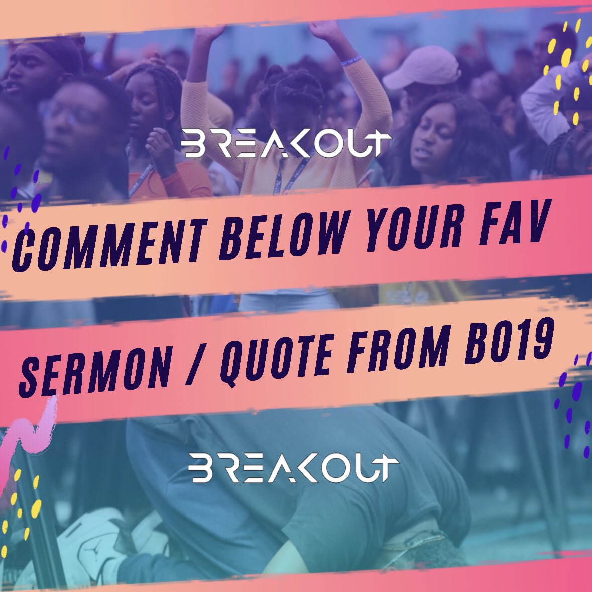 copukyouth's tweet photo. ✨H A P P Y S U N D A Y ✨
We taking it back to BO19.
Comment below your favourite Sermon / Quote from BreakOut19 👇🏽
#HappySunday
#BO19SermonHighlight
#BO19QuoteHighlight
#BreakOut19 https://t.co/G4QsfbmHV0