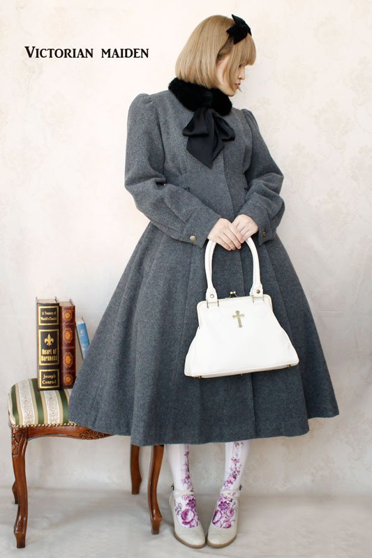 【Victorian maiden】グレー ロングコート ロリータファッション Victorian maiden】グレー ロングコート ロリータファッション