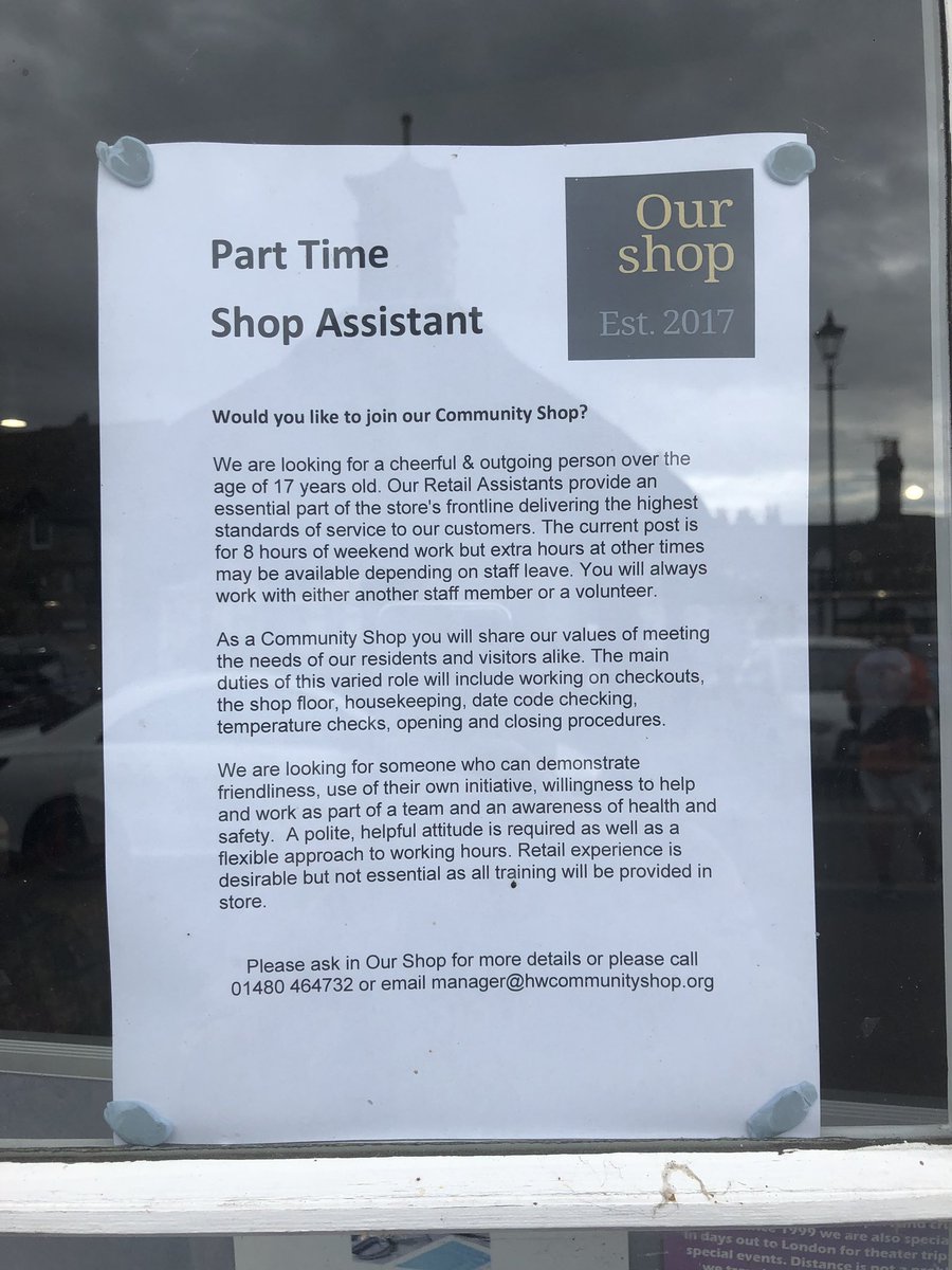 HWcommunityshop's tweet photo. We are currently looking for part time shop assistant. If you are interested to work here with staffs and volunteers and if you think you are right person for this job - come and apply the job🤗 https://t.co/qKOHQYR158
