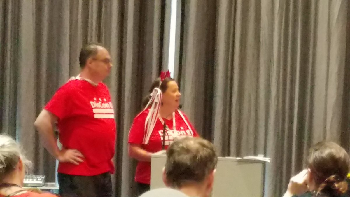 Goobergunch's tweet photo. The 79th #Worldcon will be DisCon III in Washington DC, 25-29 August 2021!
#WSFS #WSFSBM #Dublin2019 https://t.co/2LP3UCeOzl