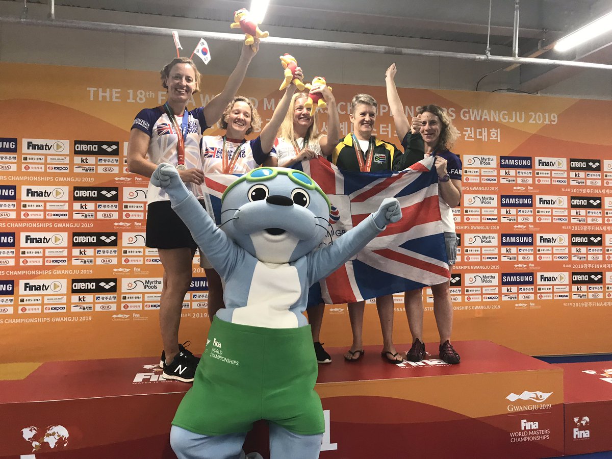 Great end to a brilliant week <a href="/Gwangju2019_/">Gwangju2019</a> Masters World Champs finished off with British Record on the 50 Breast 🌍🥇🥇🥇🥇🥈🇰🇷🔥🌶🐸