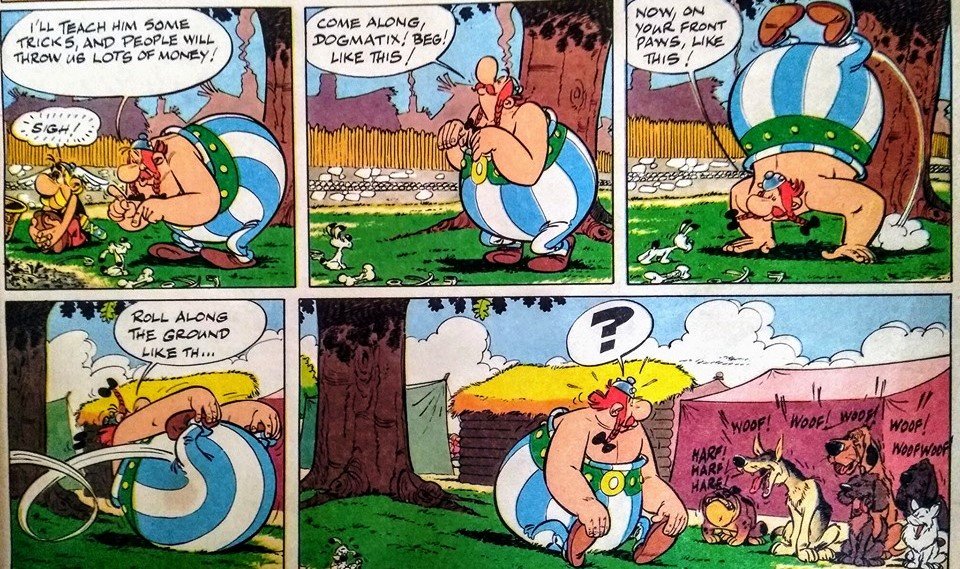 PrashTrik's tweet photo. Hey, pet lovers, don't just adopt a pet, entertain them and their friends too! Goscinny and Uderzo show us how in Asterix and the Cauldron. #petlovers #comicbooks #asterixcomics https://t.co/CRAo4c6fJ1