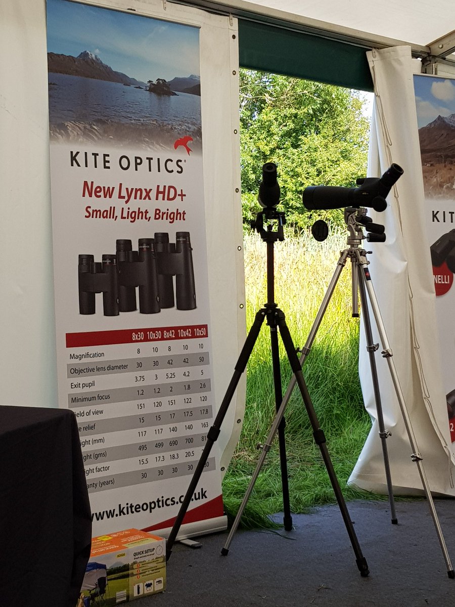 AlphaODL's tweet photo. Kite Optics @TheBirdfair last day to check out the new Lynx HD+ binoculars and try out a walkstool. https://t.co/eTsl1W8WWP
