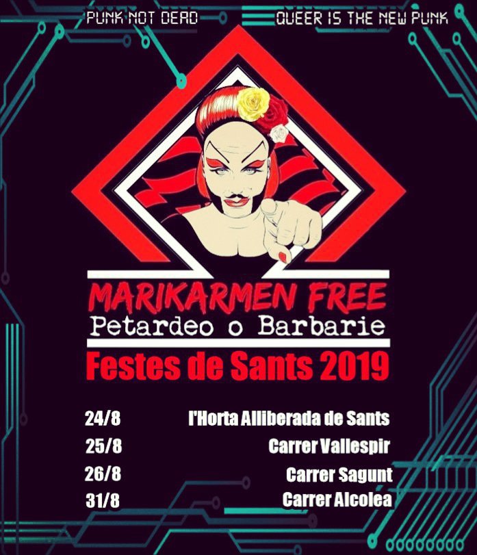 MarikarmenFree's tweet image. Festes de Sants 2019

24/8 l&apos;Horta Alliberada de Sants
25/8 Carrer Vallespir
26/8 Carrer Sagunt
31/8 Carrer Alcolea

#FMSants2019
#FMAS2019