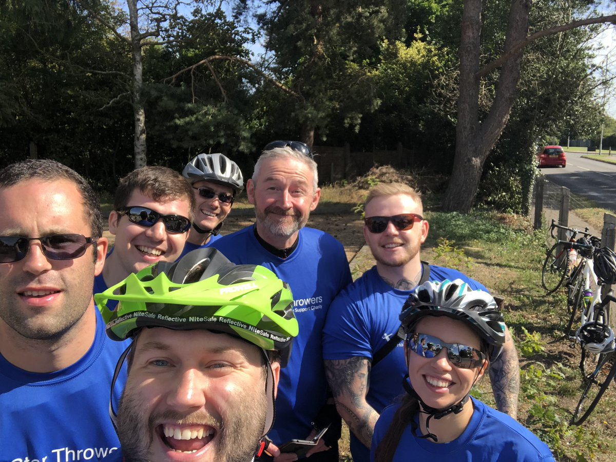 NorfolkSpecials's tweet photo. The team are almost half way round the @TourdeBroads. Quick water stop before pushing on #SundayMorning #999family #cyclewithfriends #7597 https://t.co/f2a1pT7zwF https://t.co/YgzEgARmPT