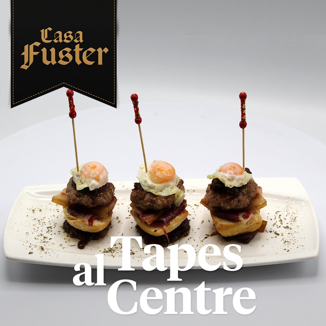 casafustercentr's tweet photo. 🍔Mini hamburguesa🍔

🍽️INGREDIENTS

-Carn de boví🥩
-Llescat d'ibèric
-Bacó brasejat🥓
-Ceba caramel·litzada
-Ou de guatlla🥚

NITS DE DIUMENGE A DIMECRES CARTA DE TAPES PER COMPARTIR!

Feu la vostra Reserva 
📞937 253 986
✉️reserves@casafustercentre.net https://t.co/clWDnrZMLm