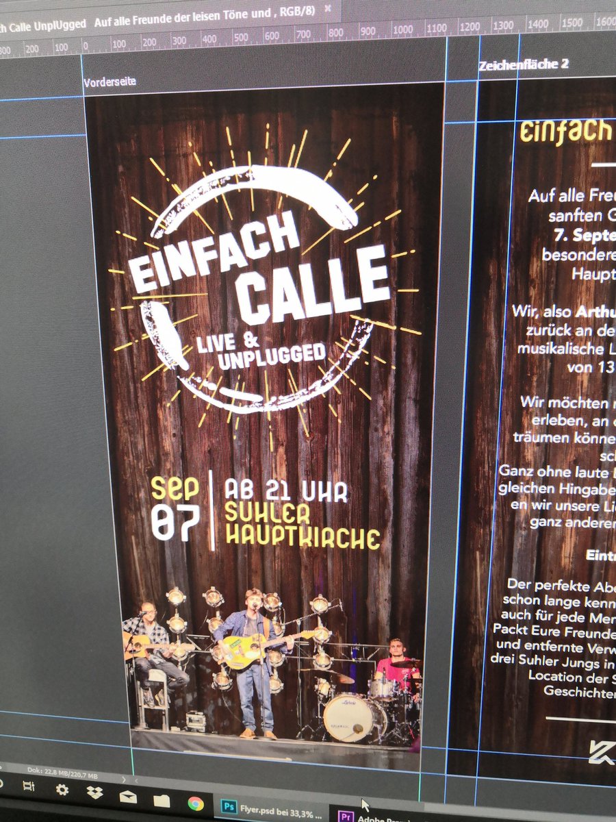 Hab da mal was vorbereitet 🤔
#einfachcalle #knoster #flyerdesign
