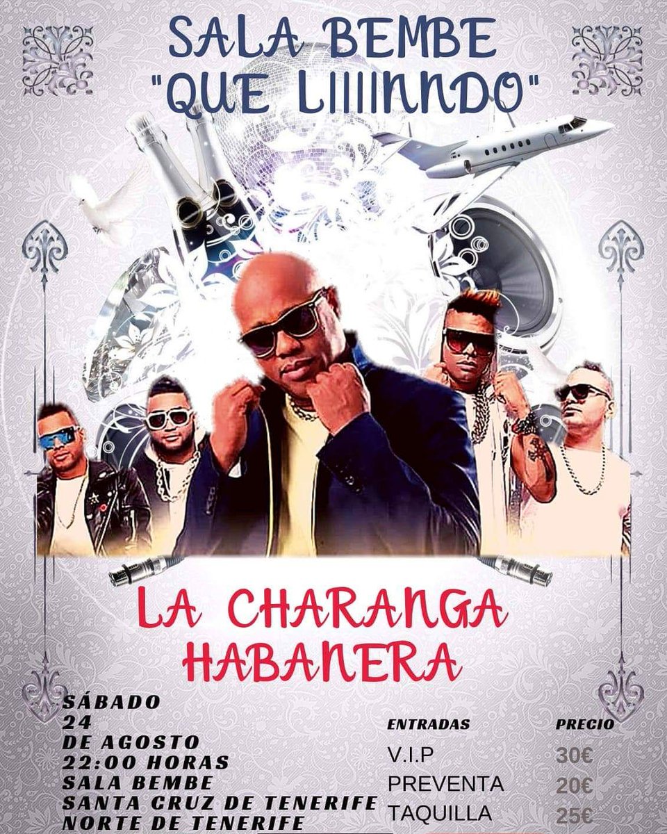Entradas ya a la venta en ELBEMBÉ 🔝🔝🔝
.
⭐️⭐️⭐️⭐️⭐️ Sábado 24 de Agosto en ELBEMBÉ, concierto de David Calzado y su Charanga Habanera 
.
.
#charangahabanera #charangahabaneraconcert #musicacubana🇨🇺 #musicacubana #cuba🇨🇺 #cuba #tenerife🌴 #tenerife #santacruzdetenerife