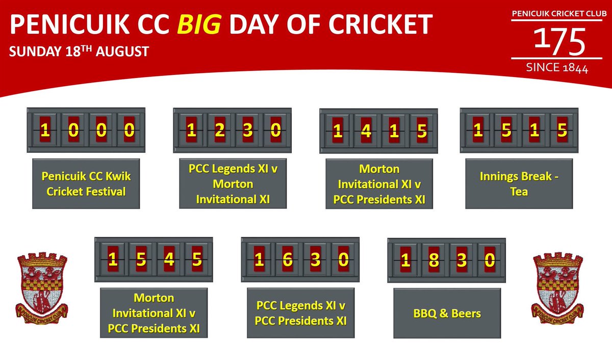 juniorpythons's tweet photo. We’ve kicked off @PenicuikCC’s 175th celebrations today with our annual @CricEdLoth Kwik Cricket Festival!
12 teams, 100 kids and a record-breaking 4 @juniorpythons teams taking part!
We can’t wait to meet the club legends later!
#pythons #175notout 1️⃣7️⃣5️⃣🐍🐍🏏🏏 https://t.co/dFeSZOwgdP