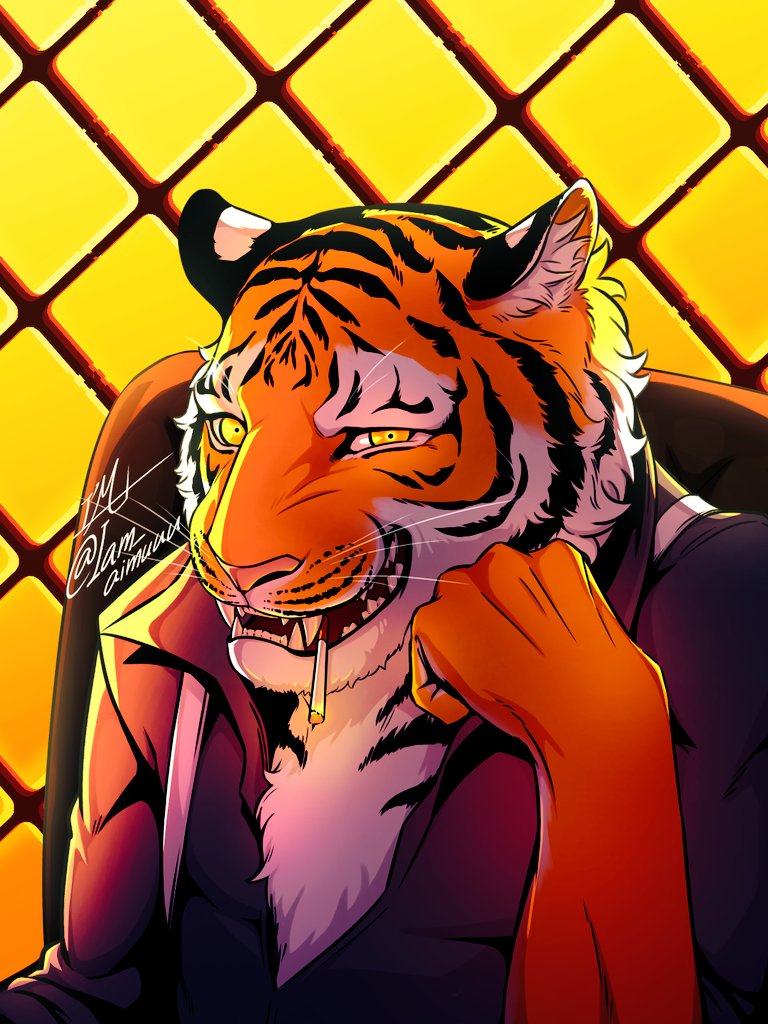 新アイコンのゲッスい顔したトラ I M 末宮 市悠 のイラスト