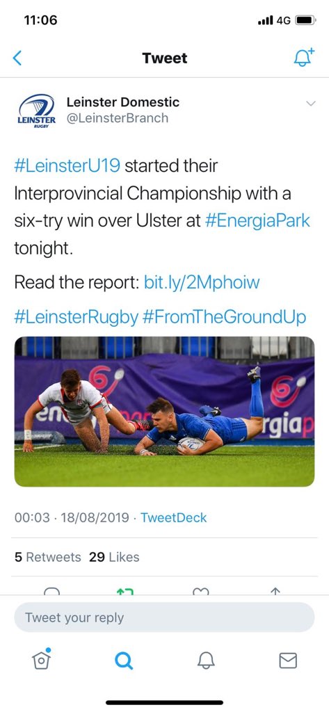 TerenureCollege's tweet photo. Great stuff from our boys last night with Levi and Matthew involved in the win over Ulster U19s and Adam La Grue part of the Senior Leinster squad that defeated Coventry in a pre season friendly https://t.co/AH3jWpg9lX