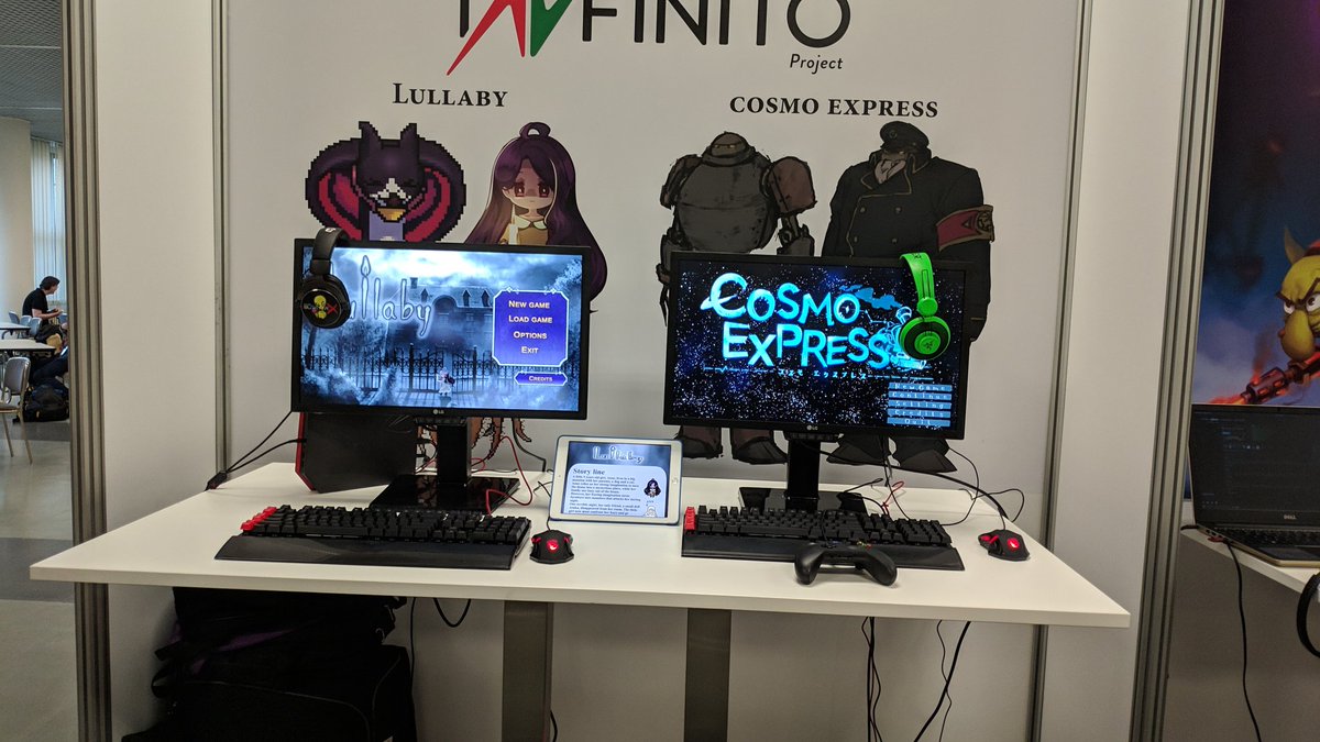 RPambianco's tweet photo. #ProjectInfinito #devcom19 Ready to show Cosmo Express and Lullaby! We are at booth 28 @PicozziMatteo1 @Speedboy24 https://t.co/Up3bUmye7s