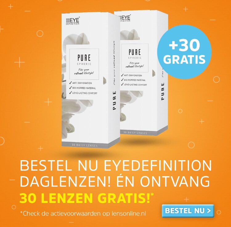 Tot eind augustus 1 doosje daglenzen kopen, 2 doosjes ontvangen #daglenzenPure <a href="/LensOnlineBe/">LensOnline.be</a>