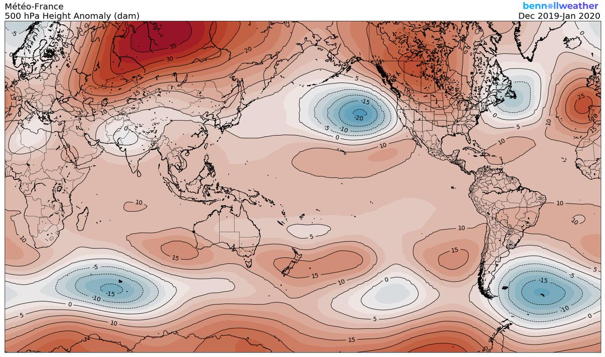 BenNollWeather's tweet photo. Winter 2019-20 from 4️⃣ different climate models 👀

Common features: ridge in NW North America, trough in north Pacific, ridge in eastern Atlantic, ridge in Russia.

☑️ My maps are free to share or use in your client reports! https://t.co/LFPMiykGKq