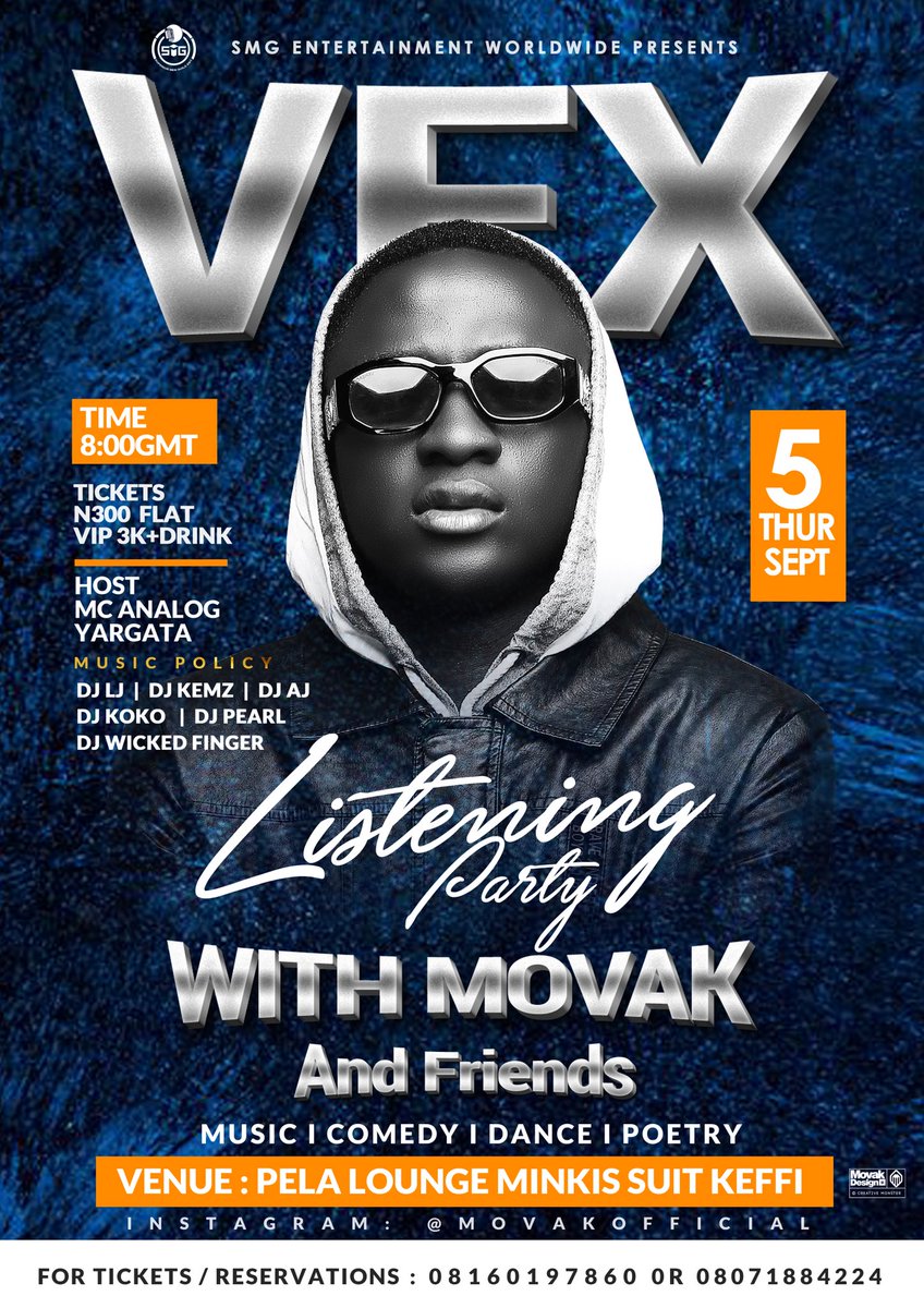 IamMovak's tweet photo. @99_nelago_04 Come support me @IamMovak 5th September #VEXLISTENINGPARTY 
@lyricaldrsmith1 @FinishMedia @iam_mcsmart @mcmakopolo @nsukplug @iamozee @ClassiQ_ https://t.co/zsoPNzi18P