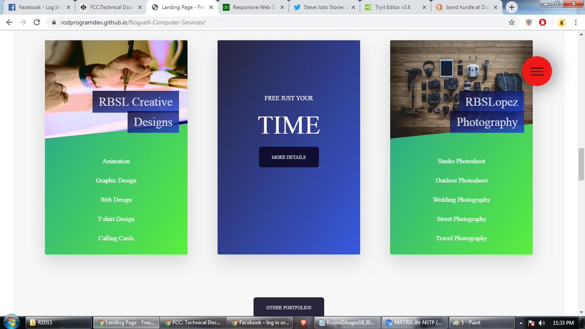 BonzerrLopez's tweet photo. #100daysofcode #R2D15 8/18/19
Today I added some of the content of the JavaScript Technical
Documentation project I'm working on. Did some tweaks with the old project card properties. Still need to think of a more suitable
color for the spiderman theme that I want to achieve. https://t.co/UhkYLMHPjt