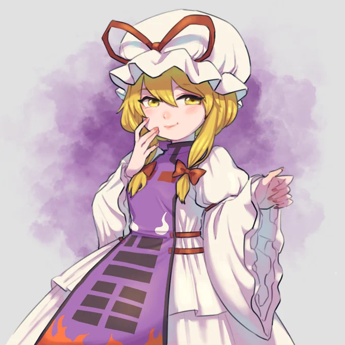 ワンドロ紫さまだ〜って思って描いたけど時間かかり過ぎた 