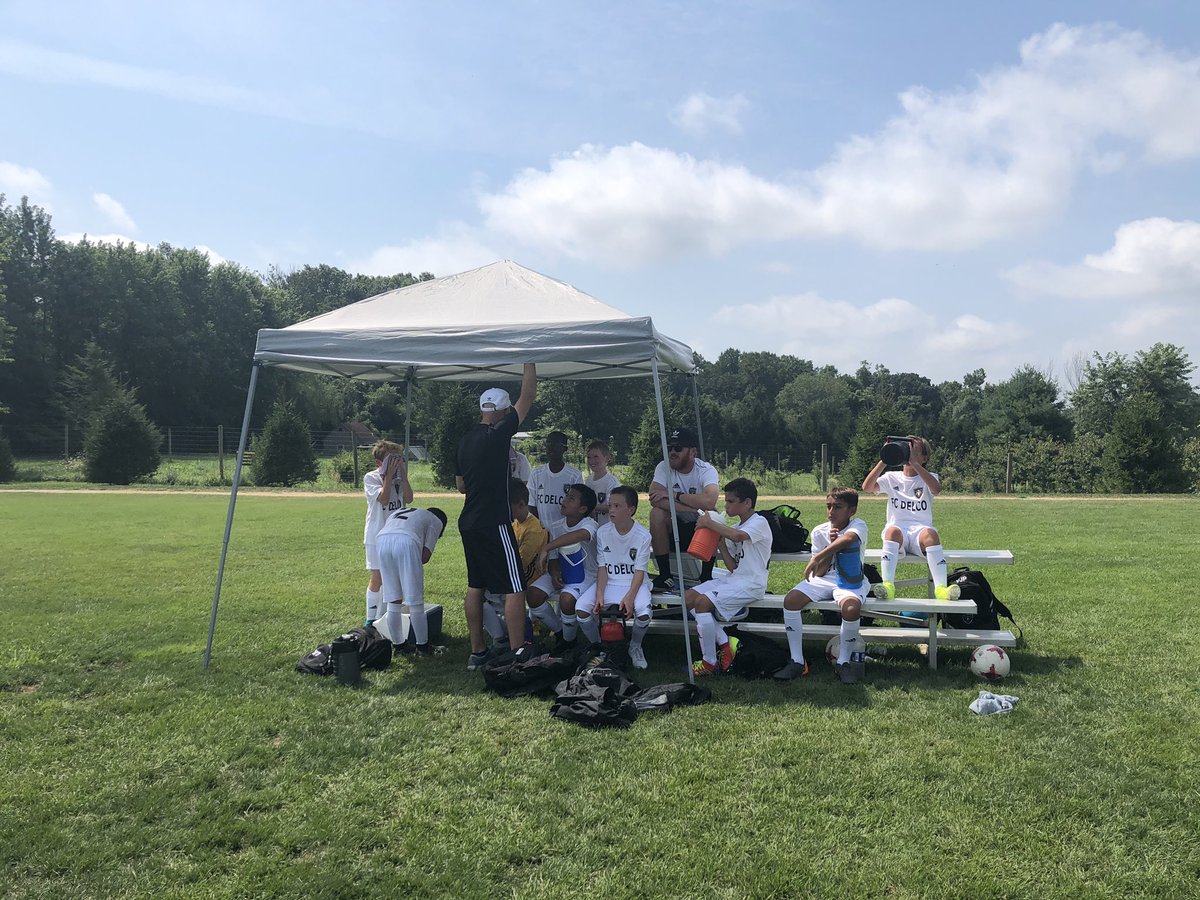 FCDELCO2's tweet photo. Shout out to the #fcdelcou11boys and Coach Krummy who have battled some tough teams and high temps to land a spot in the finals of the #spiritkickoffclassic Good luck, boys! #wearethefuture 🔔 https://t.co/xoeZ38vGAp