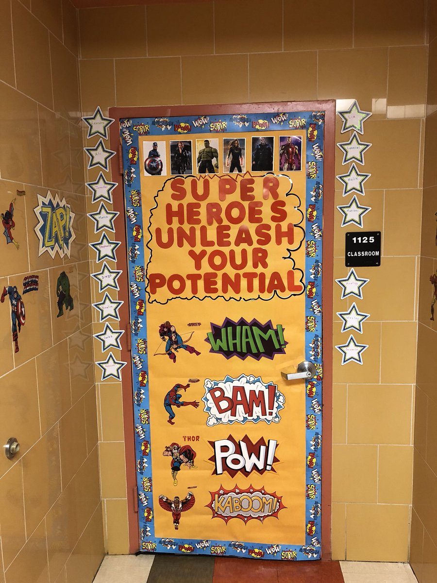 rmsfalcons's tweet photo. Our Classroom Door Decorating Contest was a total success! Take a look at some of our amazing classroom doors! We are ready to welcome our students tomorrow! #FalconsAssemble @MDCPSCentral @MartaPerezMiami @MDCPS_MSR @MDCPS @MiamiSup https://t.co/N8gJb09y6t