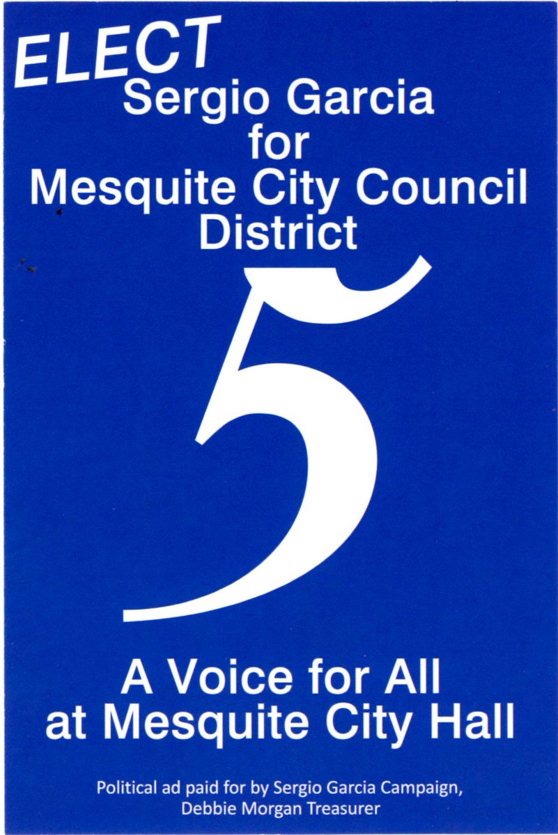 I will be a Voice for All at Mesquite City Hall.

Sergio Garcia
Candidate for Mesquite City Council Place 5
214-440-7561
sergioformesquite@gmail.com

#MesquiteTX #MesquiteForAll #ElectionsMatter 

https://t.co/czKGjqBPEi

https://t.co/SChDlIKpYj

https://t.co/TqTFNOKCwa https://t.co/Qgh6wiUh2a