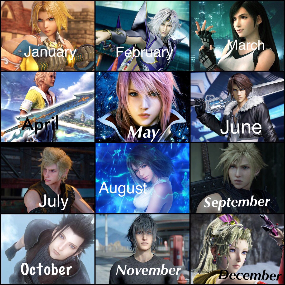Your birth month is your Final Fantasy battle partner in Kingdom Hearts...

Who are you fighting alongside?