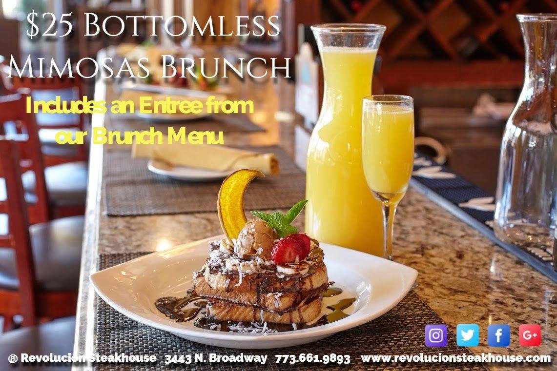 RevolucionRest's tweet photo. Join us before the Air &amp; Water Show for a Bottomless Mimosa brunch Done with a Mexican Twist! Free-flowing Mimosas &amp; an entree from our Brunch menu are included! Reserve Today 773-661-9893 https://t.co/Mik3UKkkeU https://t.co/Q08aZOfds4