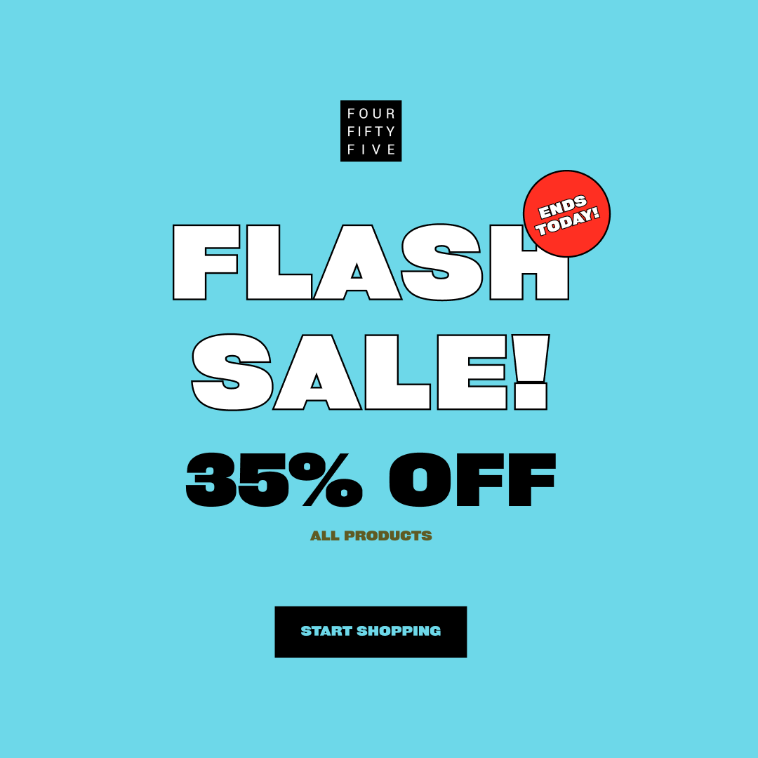 fourfiftyfiveto's tweet photo. It's the last day to shop our flash sale! ⚡️Don't miss out on 35% off your entire purchase! Ends today at 11:59pm! https://t.co/GKE34t7CXk