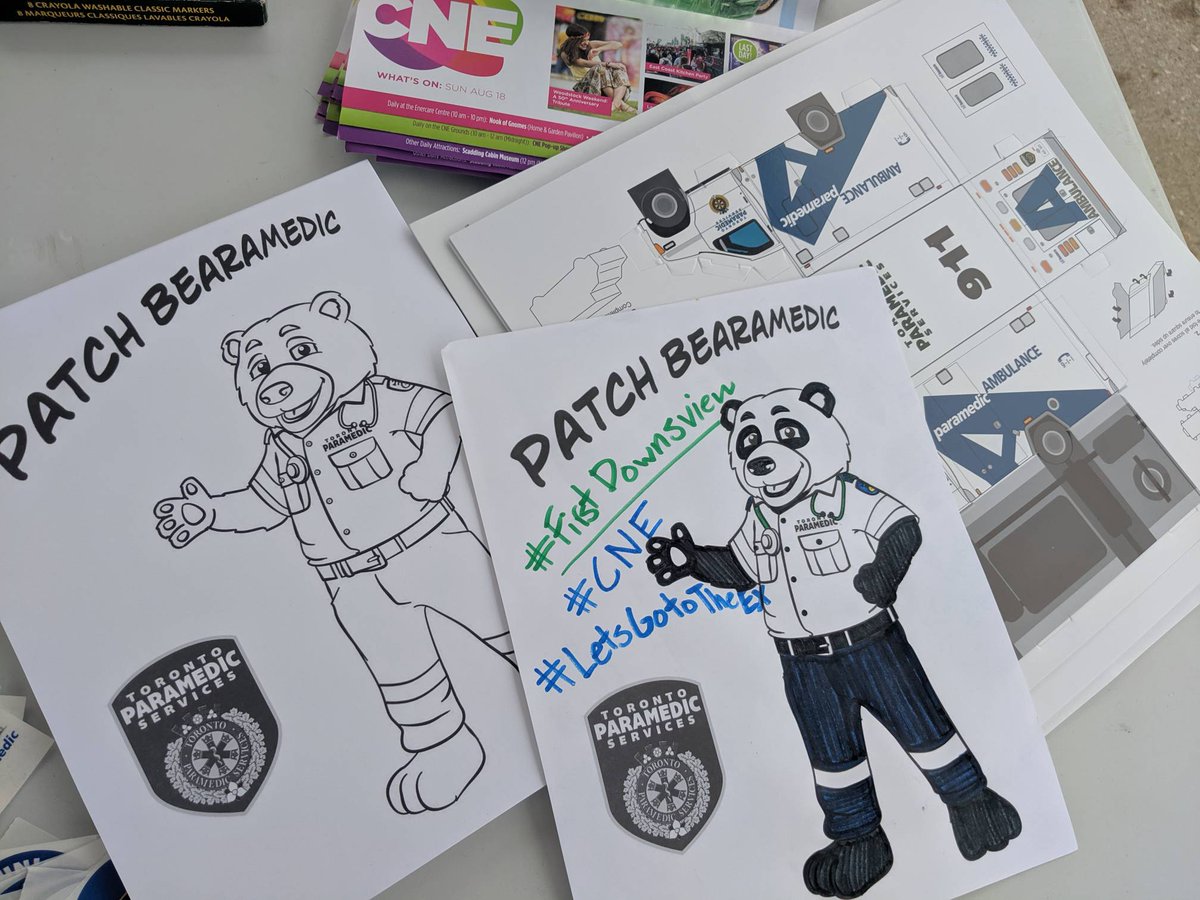 FirstDownsview's tweet image. Day 3 at CNE. Come find us for cardboard ambulances and colouring sheets!!