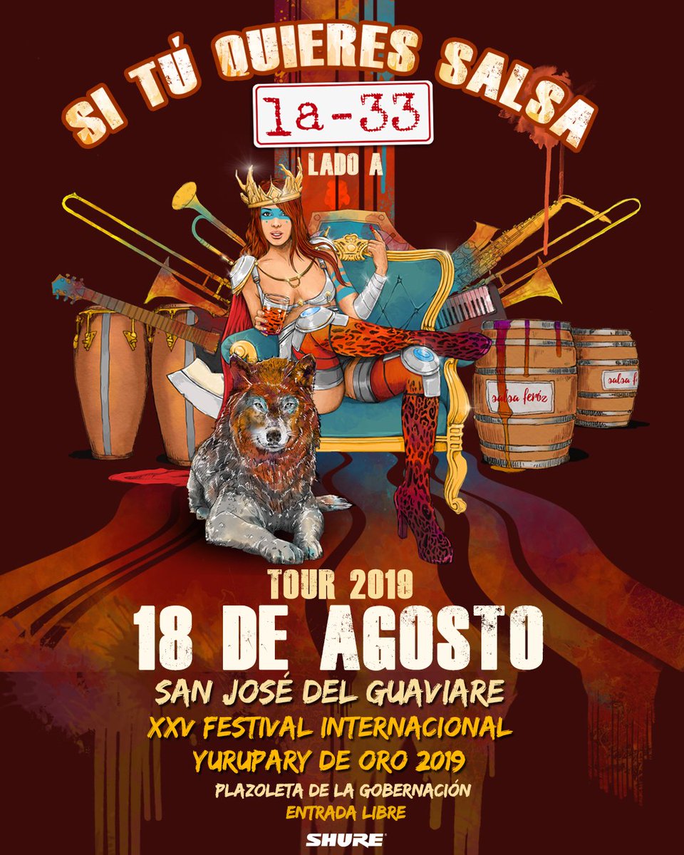 Está noche por primera vez en San José del Guaviare, en la edición número 25 del Festival Internacional <a href="/YuruparydeOro/">Yurupary de Oro</a>. Allá nos vemos! 🔥🎉💃🕺
