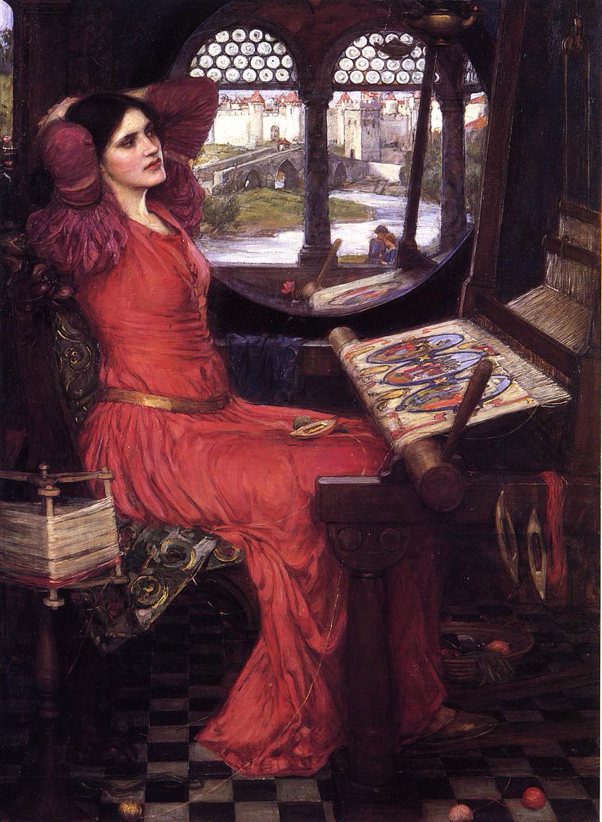 waterhouse_art's tweet image. I am Half Sick of Shadows', said the Lady of Shalott, 1915 #romanticism #waterhouse