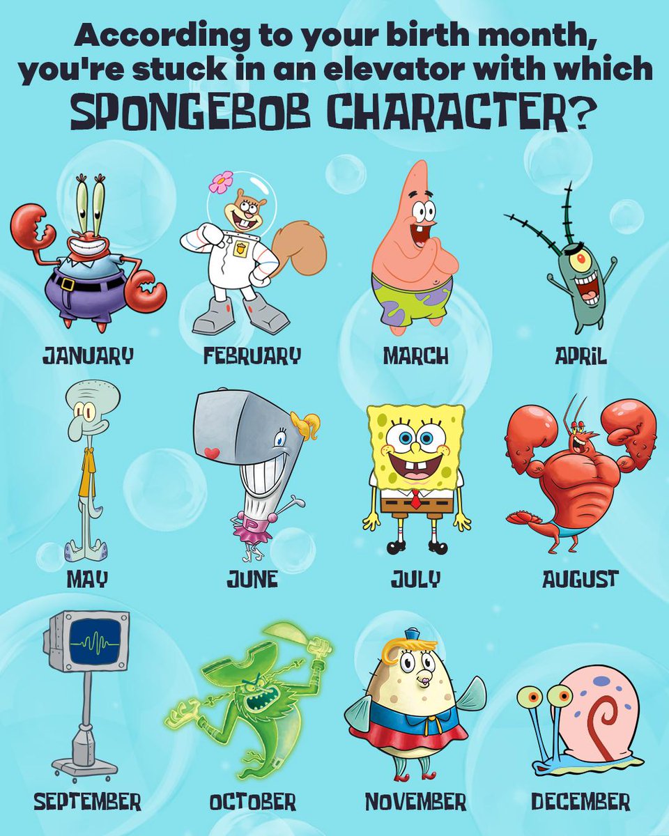 Spongebob On Twitter According To Your Birth Month You Re Stuck