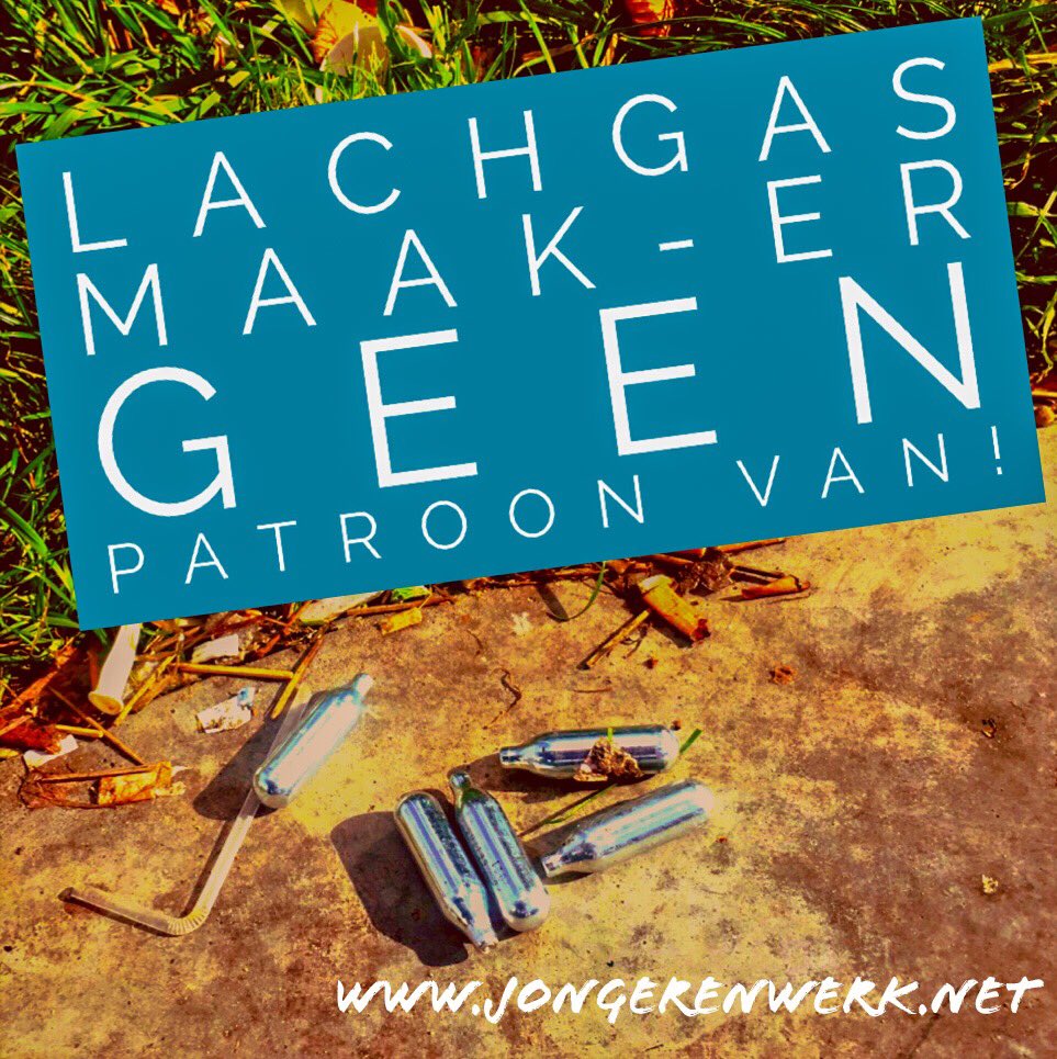 Praat je met de jeugd over gebruik van lachgas, start het gesprek eens met de stelling;
“Lachgas, maak er geen patroon van!” 
En zie wat er gebeurd. Sta open voor de reacties die de jeugd zal geven! 

-Zullen ze het over hun eigen gebruik (patroon) hebben?