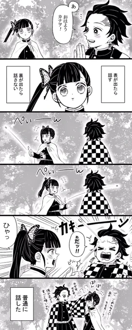 コイントスが下手すぎるカナヲとちょうなん治郎 