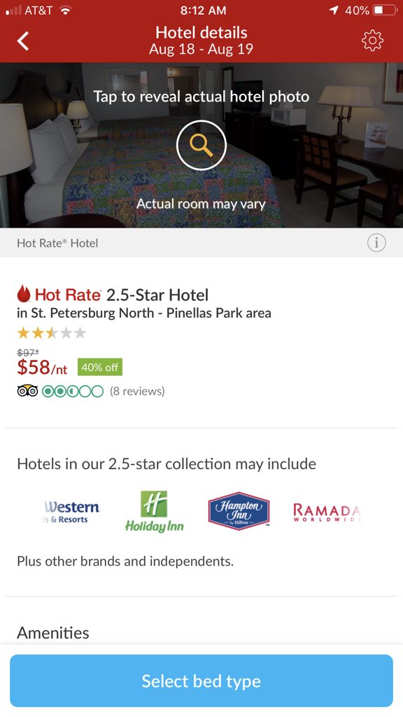TechTheVote's tweet photo. Hey @hotwire , this is a 2.5 star that’s 90% recommended?! Their rate was $49, but your #hotrate was $58 + hidden fees & you claim this is 40% off? #travel #scam #hotels #hotel https://t.co/laTqDuqxtu