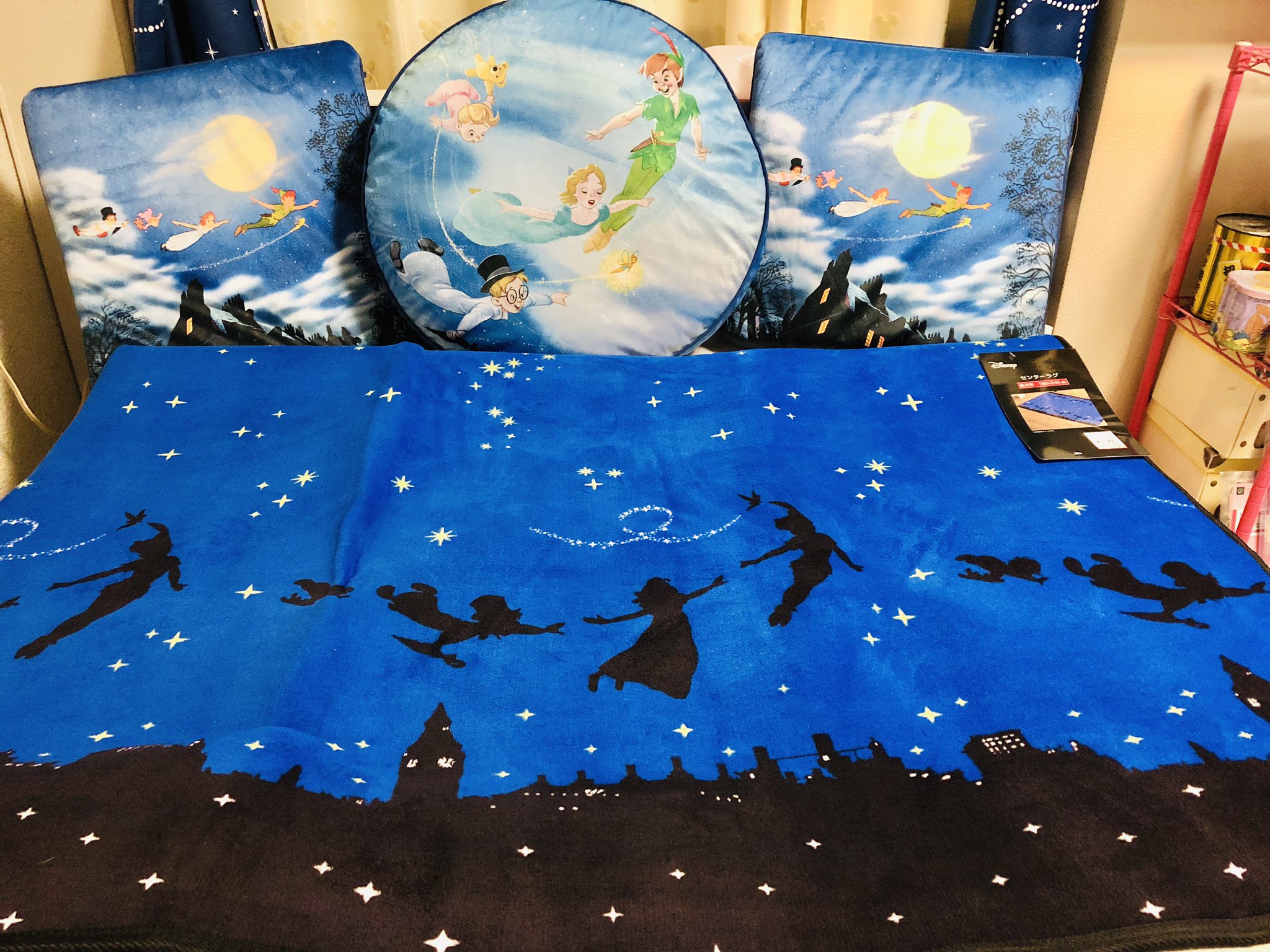 Mayu しまむらでの購入品 ピーターパン好きにはたまらない ピーターパン Peterpan ティンカーベル しまむらディズニー しまパト ディズニー ピーターパングッズ ディズニーグッズ しまむら クッション 座布団 センターラグ