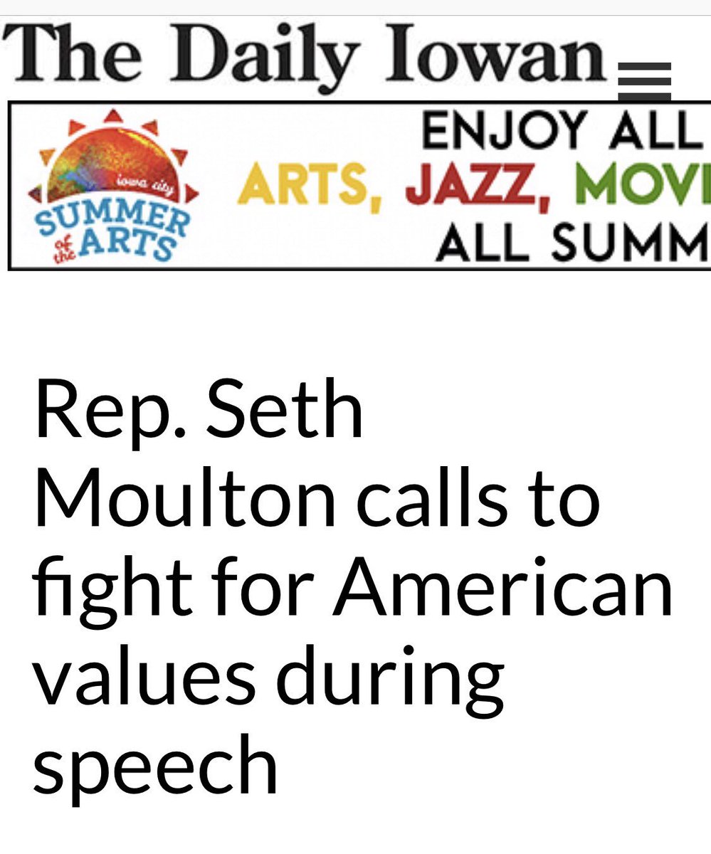 mattcorridoni's tweet photo. #ICYMI some headlines from @sethmoulton โs #DMRSoapbox appearance at the @IowaStateFair #IACaucus https://t.co/zCSYLH7wEU