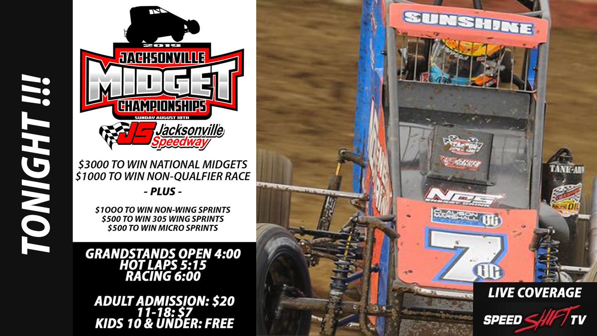 We've Got Sunshine... On A Cloudy Day...

Last I checked, we have Sunshine on tap at <a href="/jaxspeedway/">Jacksonville Speedwa</a>  for tonight's Jacksonville Midget Championships presented by IndyCar at WWT Raceway.  

Thanks for making the trip @TyCourtney23 and <a href="/ClausonMarshall/">Clauson Marshall Racing</a>.