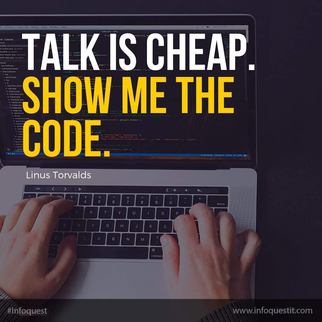 infoquestit's tweet image. Bad programmers worry about the code. Good programmers worry about data structures and their relationship that’s why we focus on quality and not quantity.
#QualityCoding #FrameWorkDevelopment #ExpertDevelopmentCompany #BestCoders #WebCodersDubai #WebApplicationSolutions