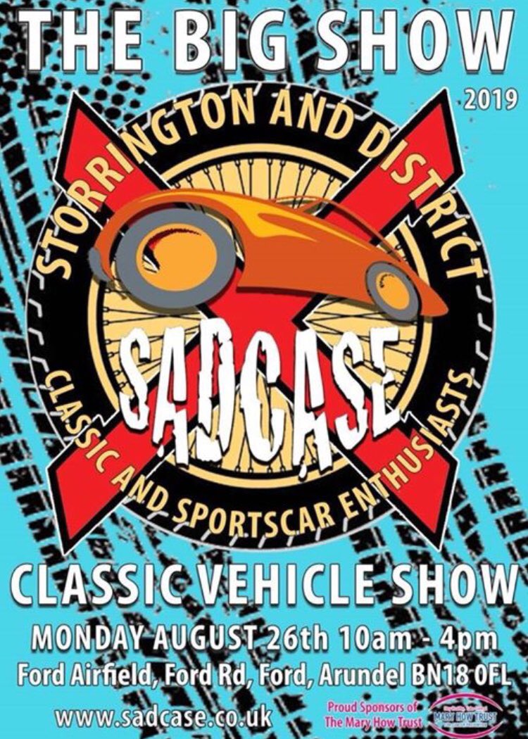 thisiswalberton's tweet image. SADCASE have organised another meet at Ford Airfield on August Bank Holiday. Had a very good turn out last year of a range of cars. Well worth a visit and free entry too #SADCASE @Love_Bognor @SussexLifeMag @SussexWhatsOn