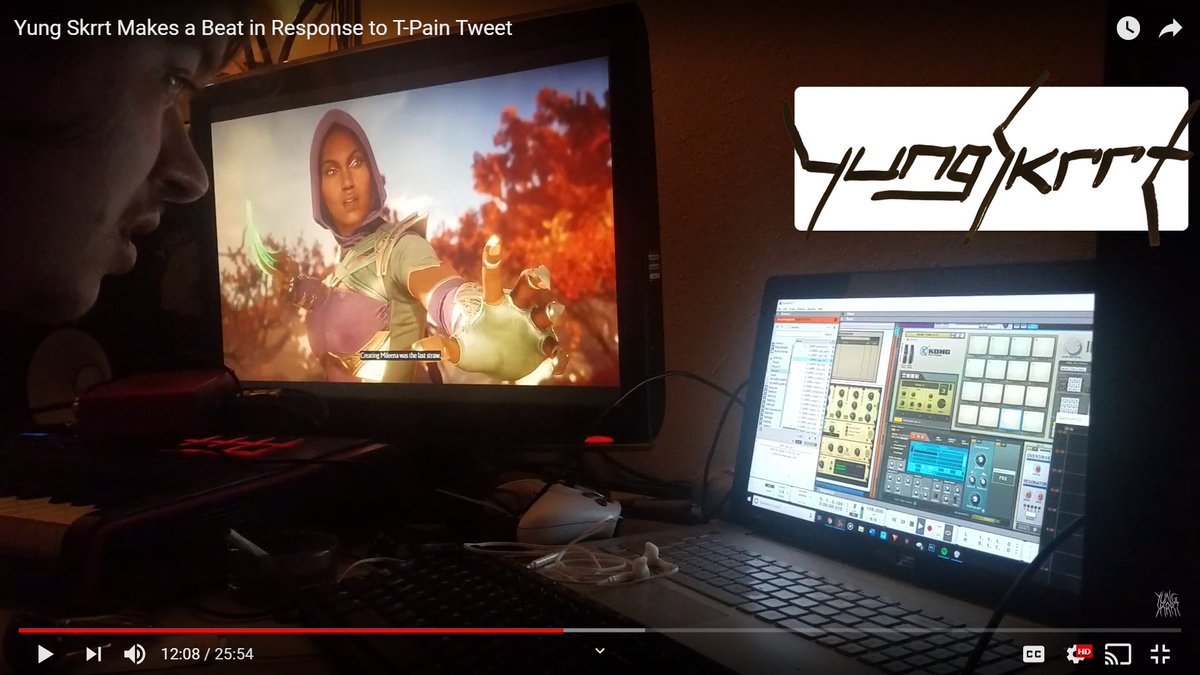 <a href="/TPAIN/">Theodore</a> aight , here's a video of me producing a whole track. 
youtube.com/watch?v=fwsom4…

ps i can play guitar too i jus forgot to put it in the beat