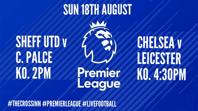 Live football at THE CROSS INN all afternoon! Come and join us⚽️