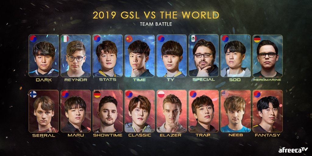 OgamingSC2's tweet photo. Ce soir place au dernier jour #GSLvsWorld 🔥
On commence à 17h par le Team Match World vs Corée avant de passer au carré final !

📺 https://t.co/E8If9KvhTH #OGSC2 https://t.co/aPCE84sUjY