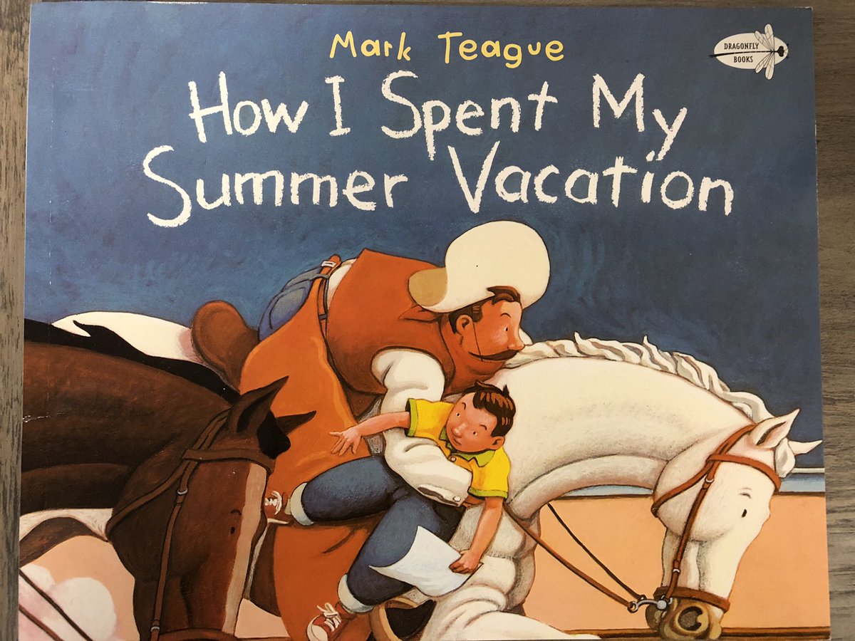 mscrawfords's tweet photo. Read aloud “How I Spent My Summer Vacation” by Mark Teague! Students followed up with a mini quick write to mimic the story with a creative and fake summer vacation of their own #teachers #B2Indians #writing https://t.co/5pjNZe2Bzp